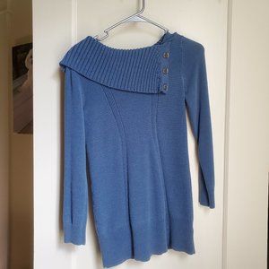 Style & Co Ribbed Teal Winter Sweater M 8-10